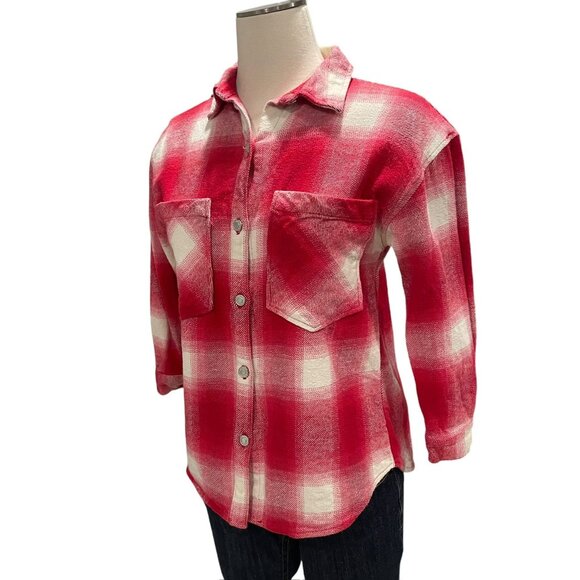 Zara Kids Girls Plaid Button-Up Shirt 10, Flannel Style Fall School Holiday Warm - Picture 5 of 8